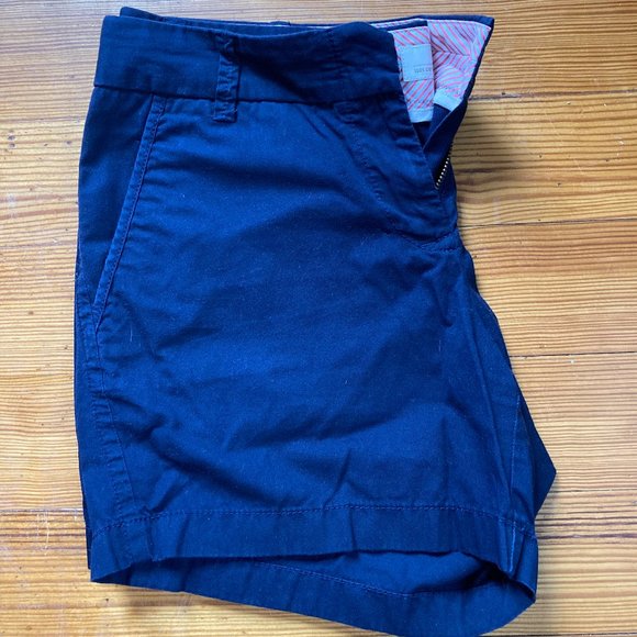 JCrew Chino Shorts (4 inch inseam, navy blue) size 6